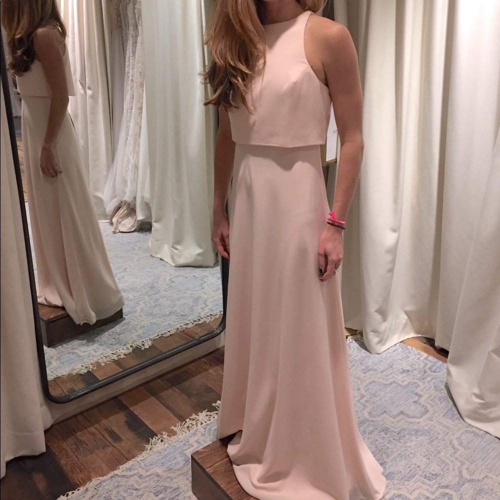 BHLDN Jill Stuart Blush bridesmaid dress